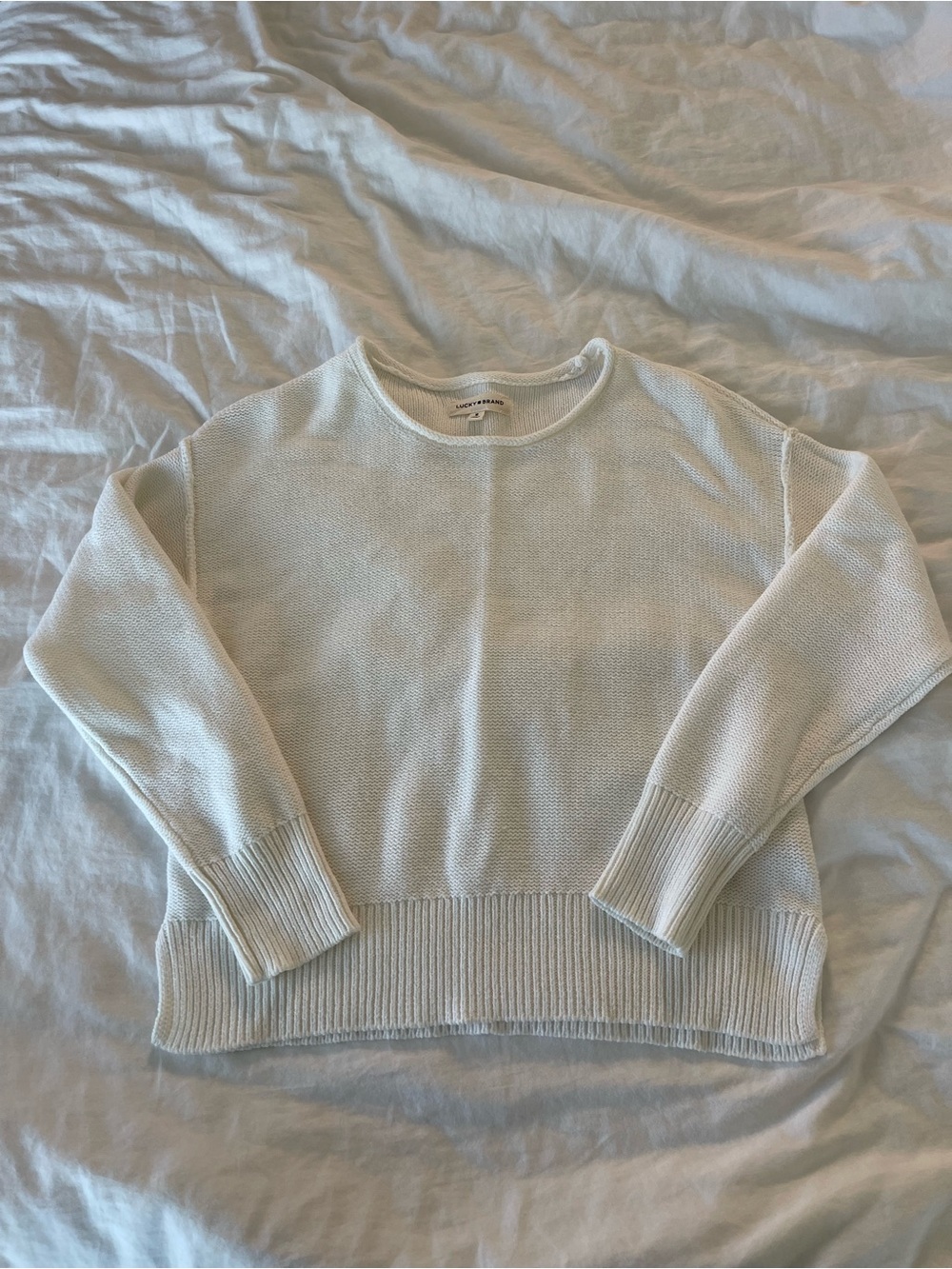 Lucky Brand Cream Crewneck Sweater